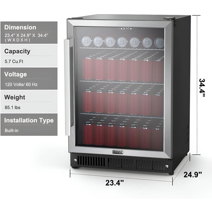 Galanz 5.7 CF Built-In Beverage Center - Stainless - GLB57MS2B15